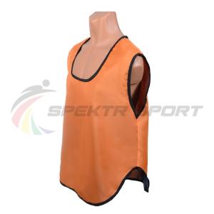 Купить Манишка футбольная односторонняя Spektr Sport оранжевая, р.36-40 в Копейске 