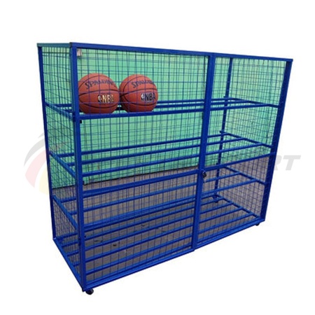 Купить Стеллаж для хранения мячей и инвентаря передвижной металлический (сетка) Разборный в Копейске 